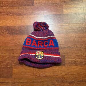 Barcelona fc beanie with red